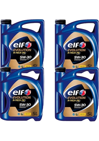 Elf Evolution R-Tech FE 5W-30 Sentetik Motor Yağı 4 x 5 L Elf Evolution R-Tech FE 5W-30 Sentetik Motor Yağı 4 x 5 L