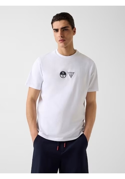 Guess Jersey Regular Fit Erkek T-shirt M6gı40k3322 Beyaz