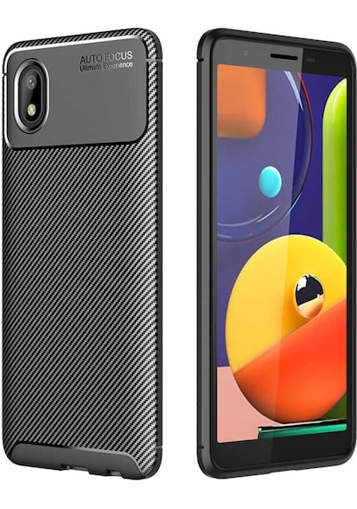 Samsung Uyumlu Galaxy A01 Core Kılıf Karbon Silikon Case