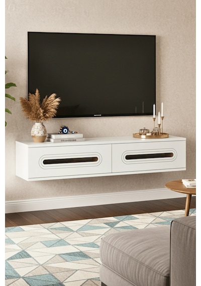 Tda1220bs - Rany120 Duvara Montaj Tv Stand, Tv Rafı, Tv Sehpası Beyaz - Sılver 120cm Tda1220bs - Rany120 Duvara Montaj Tv Stand, Tv Rafı, Tv Sehpası Beyaz - Sılver 120cm