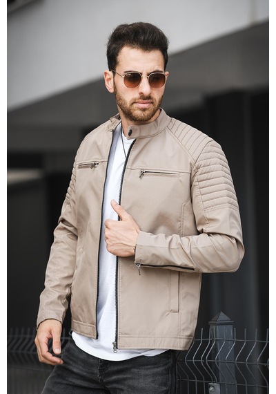 Oksit Abuja Slim Fit Fermuar Detaylı Dik Yaka Su İtici Erkek Mevsimlik Mont 001