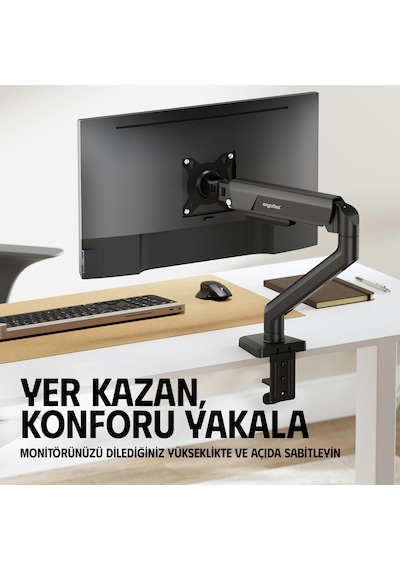 Ergoflex X10 Siyah 22-40inch Amortisörlü 12 Kg Monitör Standı 2026 Versiyon