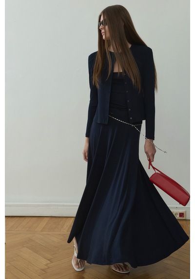 Suud Collection Lacivert Cosie Düğmeli Hırka