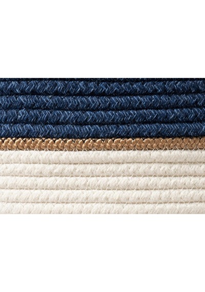 Mavaux Çok Amaçlı, 40cm-36cm Büyük Boy, Yanları Saplı, Sepet, Jüt, Hasır, Dokuma Sepet, Düzenleyici Beyazbambumavi