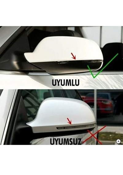 Audi A3 8p 2008 2009 2010 2011 2012 Sinyalsiz Aynalara Uyumlu Yarasa Batman Ayna Kapağı Seti Parlak Siyah