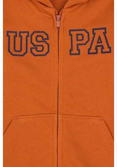 U.S. Polo Assn. Erkek Çocuk Fermuarlı Kapüşonlu Basic Tarçın Sweatshirt 50293472-VR191 U.S. Polo Assn. Erkek Çocuk Fermuarlı Kapüşonlu Basic Tarçın Sweatshirt 50293472-VR191