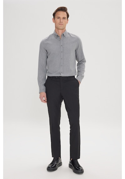 Ac&Co / Altınyıldız Classics Slim Fit Dar Kesim Klasik Yan Cep Erkek Pantolon - Siyah