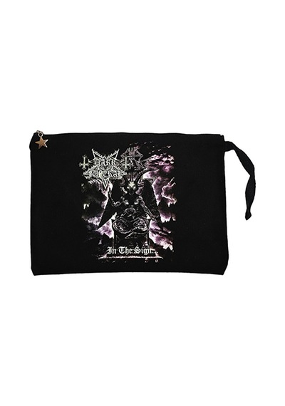 Dark Funeral İn The Sign Siyah Clutch Cüzdan / El Çantası Siyah