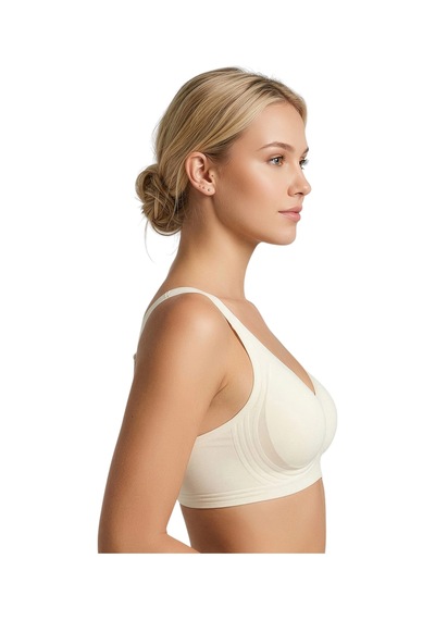 New Bra 6701-kadın Desteksiz B Cup Hayalet Sutyen Ekru