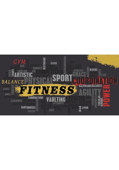 Spor Salonları Için Yazılı Duvar Kağıdı (448940487)
