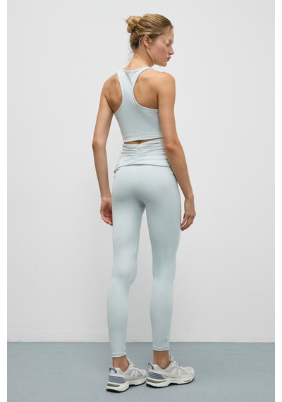 Urban Beat Strınva Kadın Esnek Ve Yumuşak Dokulu Beli Büzgülü Gri Tayt Gri