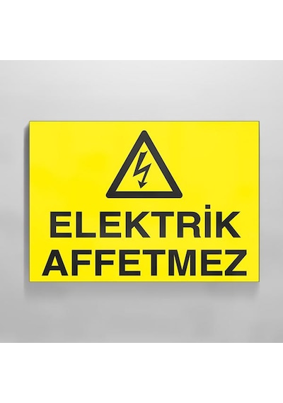 Technopa Elektrik Affetmez Uyarı Levhası 60x90cm