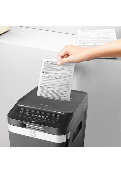 Hp Pro Shredder Auto 400cc Otomatik Beslemeli 400 Sayfa Evrak İmha Makinesi-p4-çapraz Kesim-4x12mm-53lt