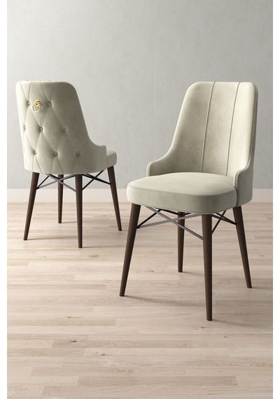Loft Barok Desen 80x132 Açılabilir Mdf Masa Yemek Odası Takımı, Mutfak Takımı 4 Sandalye, 1 Bench Krem