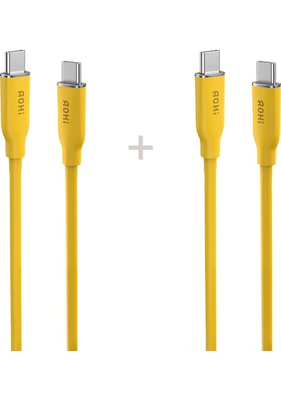Aohi Silky Type-c To Type-c 1m Pd 3.1 480mbps 140w Süper Hızlı Şarj/data Kablosu Seti 2'li