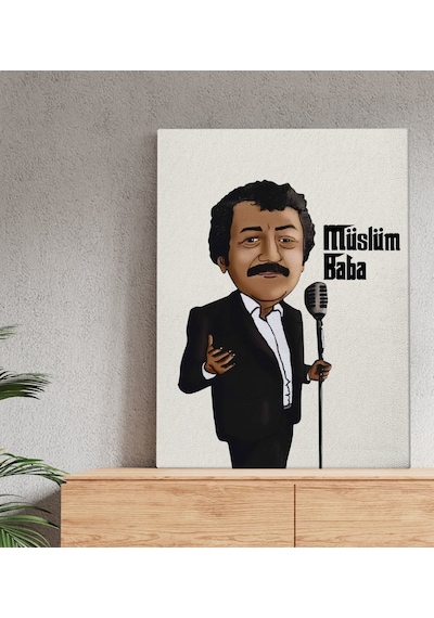 Bk Home Müslüm Baba Tasarımlı Kanvas Tablo 50x70cm-6