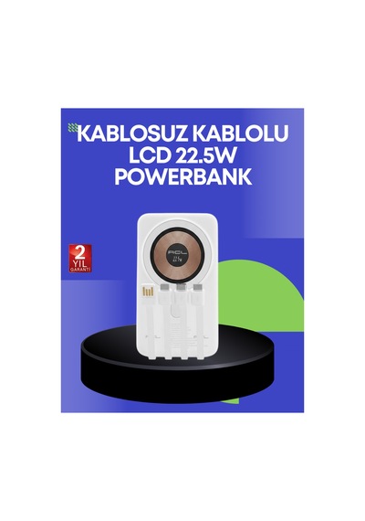 Astraltech Çoklu Kablo Çıkışlı Taşınabilir Powerbank Kompakt Tasarım Çr
