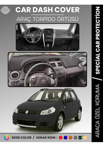 Suzukı Sx4 2006-2014 Torpido Örtüsü Panel Torpido Koruma Tam Uyum Uv Koruma Hızlı Montaj - 143 Stiloto
