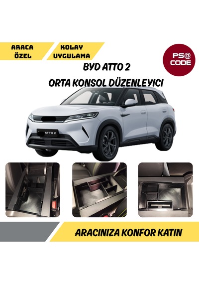 Byd Atto 2 Orta Kolçak Saklama Kutusu-organizer
