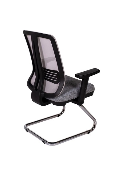 Ofisbazaar Up Fileli Misafir Koltuğu Ergonomik Toplantı Ve Bekleme Koltuğu Gri Gri