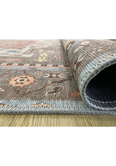 Çam Halı Anatolia 32-037 Etnik Eskitme Desenli Dokuma Tabanlı Yıkanabilir Şönil Salon Ve Oda Halısı Multi 19
