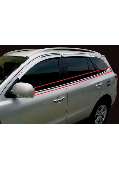 Hyundai Santa Fe 2006 2012 Cam Çıtası Krom