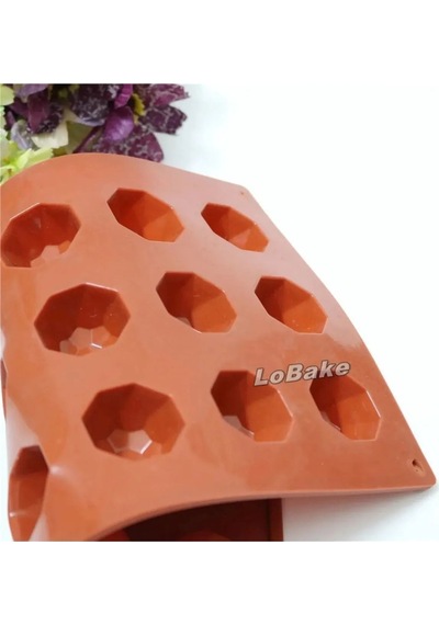 Silikon Elmas Desen Çikolata Kalıbı Goldcakes