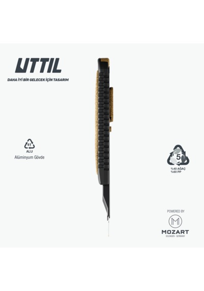 UTTIL Aura Natura Nmuk05-an 18 Mm Metal Maket Bıçağı, %40 Ahşap