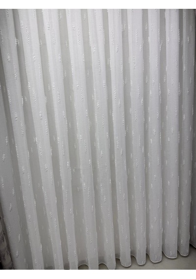 Nivemeshome Efsun Ekru 1/3 Pileli Tül Perde