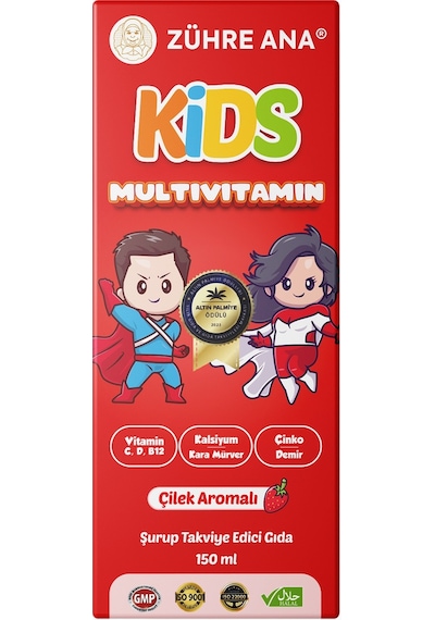 Zühre Ana Kids Multivitamin Şurup Çilekli 150 ML