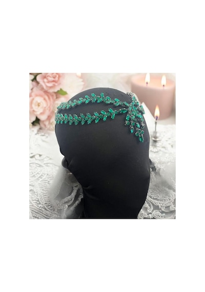 Alınlık Gelin,kına,nişan,söz,after,bride,party Taç Yeşil - 729058546 Yeşil