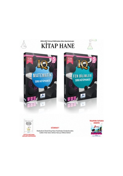 Paraf 5. Sınıf Fen, Matematik Iq Soru Bankası 2 Kitap Seti