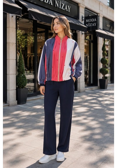 Sevitli Bomber Ceket-lacivert-5938