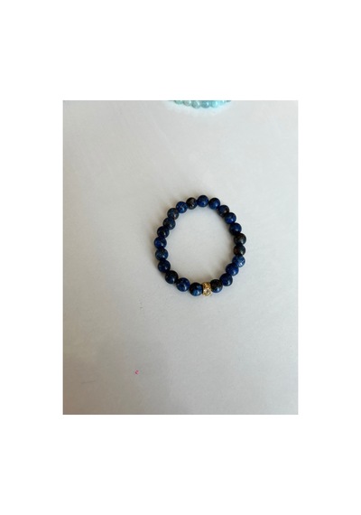 Lapis Lazuli Doğal Taş Bileklik 8 Mm 17 Cm Lacivert Lacivert
