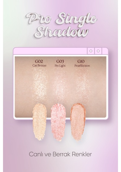 İnci Işıltılı Kremsi Dokuya Sahip Tekli Far Clio Pro Single Shadow 23fw G02 Cat Breeze