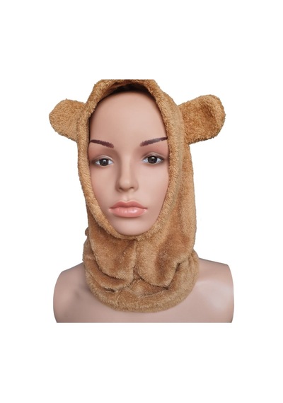Ororabutik Kahverengi Teddy Bear Ayıcık Polar Boyunluk Bere