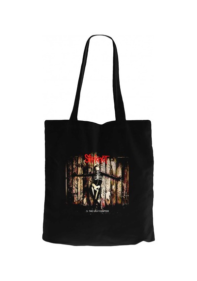Slipknot 5 The Gray Chapter Siyah Fermuarlı Bez Çanta Gabardin