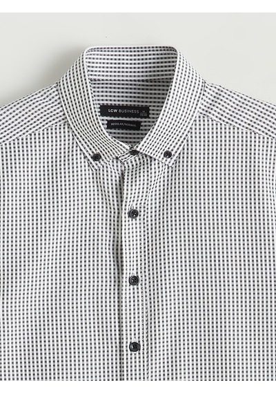 Lcw Busıness Siyah Regular Fit Ekose Erkek Gömlek