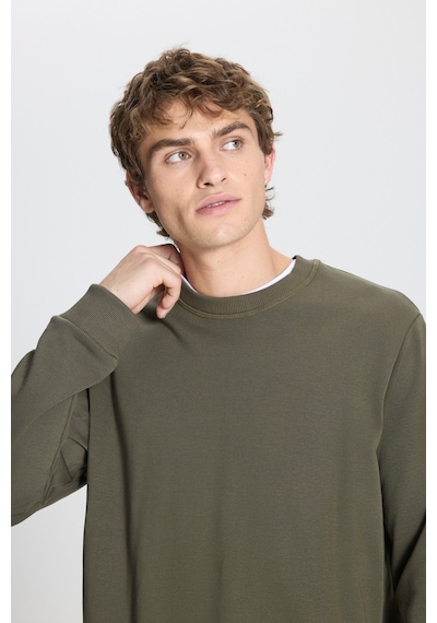 AC&Co / Altınyıldız Classics Erkek Hakı Standart Fit Normal Kesim Bisiklet Yaka Pamuklu Sweatshirt Haki AC&Co / Altınyıldız Classics Erkek Hakı Standart Fit Normal Kesim Bisiklet Yaka Pamuklu Sweatshirt Haki
