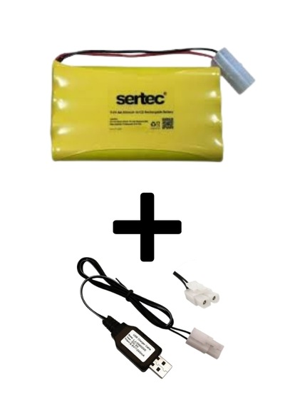9.6v 800mah Tamiya Soketli Oyuncak Araba Pili + Usb Şarj Aleti Seti