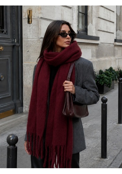 Unika Boutique Kadın Ruby Soft Touch Şal Bordo