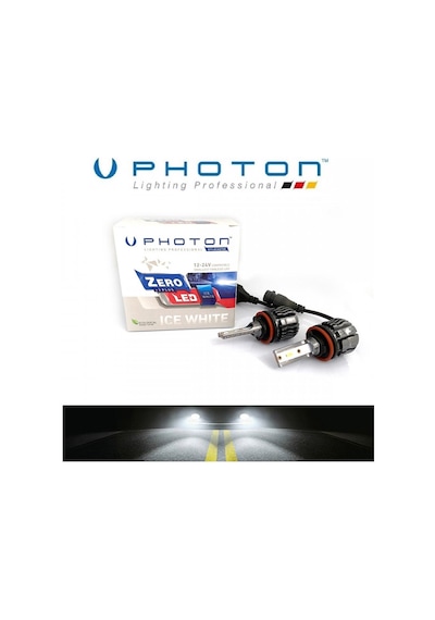 H11 PHOTON Led Xenon Oto Ampul Zero Fansız Beyaz