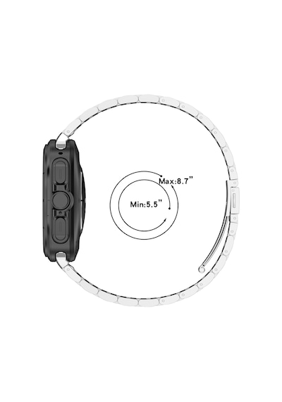 Samsung Uyumlu Galaxy Watch 7 Ultra 47mm Pim Ayarlanabilir Çelik Kordon Altın Dore