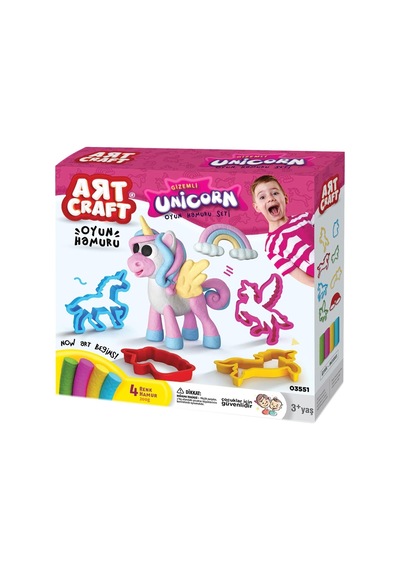Unicorn Oyun Hamur Seti 200 Gr. - Oyun Hamuru Seti - Hamur Setleri - Hamur Kalıpları - Boynuzlu At Renkli