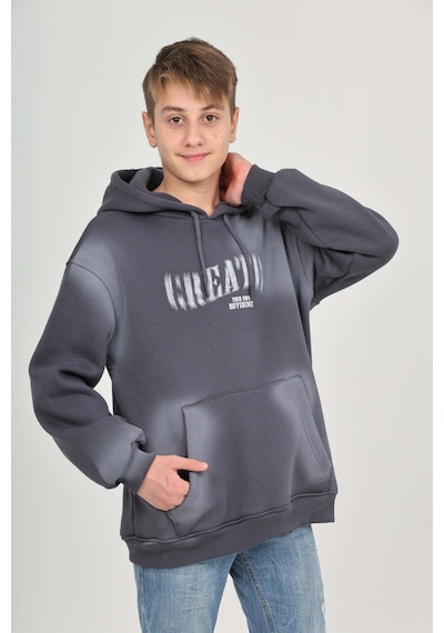 Toontoy Kids Toontoy Erkek Çocuk Pistole Baskılı Sweatshirt Füme