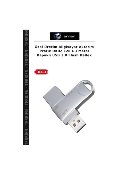 Özel Üretim Bilgisayar Aktarım Pratik Dk02 128 Gb Metal Kapaklı Usb 3.0 Flash Bellek