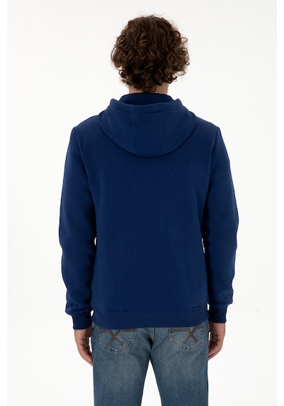 U.S. Polo Assn. Erkek Regular Fit İndigo Şardonlu Örme Hırka 50313755-VR028