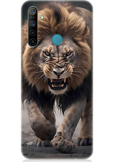 Realme 6i Uyumlu Silikon Kılıf Saldırgan Aslan