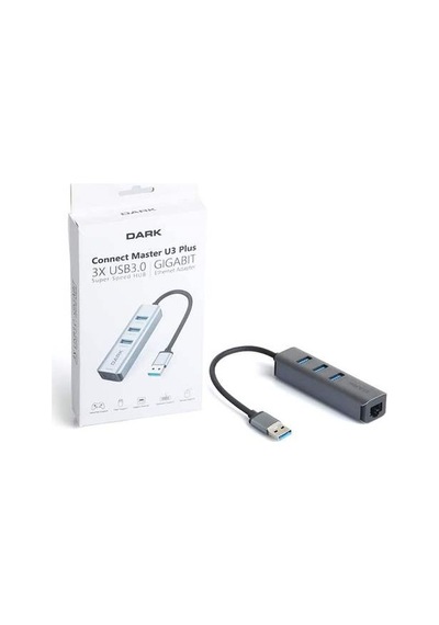 Dark Dk-ac-usb332gl Usb3.0 To 3xusb3.0+rj45 Çevrci Tedzin