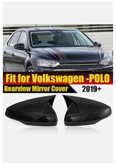 Volkswagen Polo 2019+ Yarasa Ayna Kapağı Pianoblack İthal Abs Plastik A+ Kalite